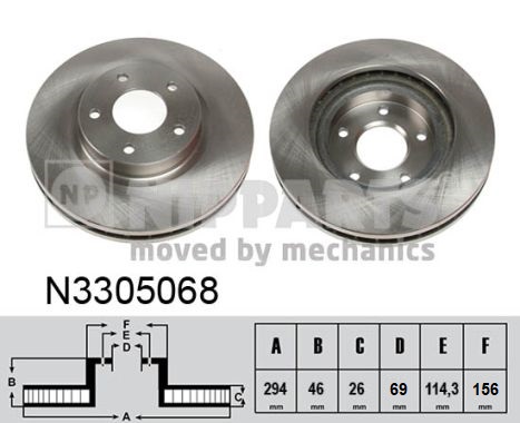 Disc frana NIPPARTS N3305068