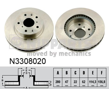 Disc frana NIPPARTS N3308020