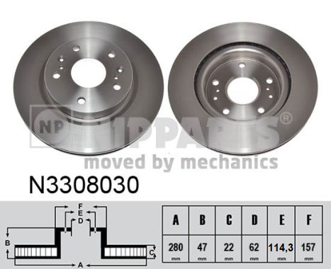 Disc frana NIPPARTS N3308030