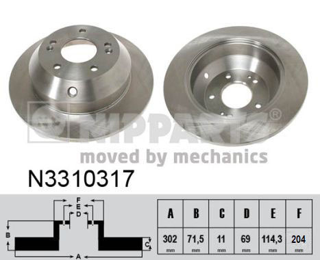 Disc frana NIPPARTS N3310317