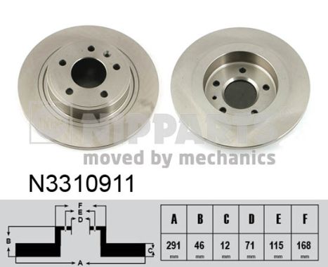 Disc frana NIPPARTS N3310911