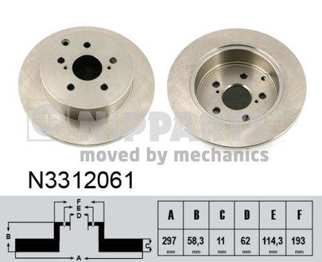 Disc frana NIPPARTS N3312061