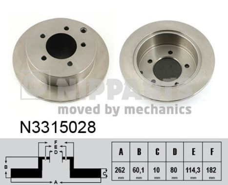 Disc frana NIPPARTS N3315028