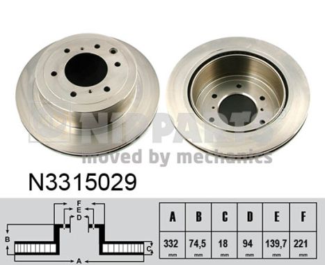 Disc frana NIPPARTS N3315029