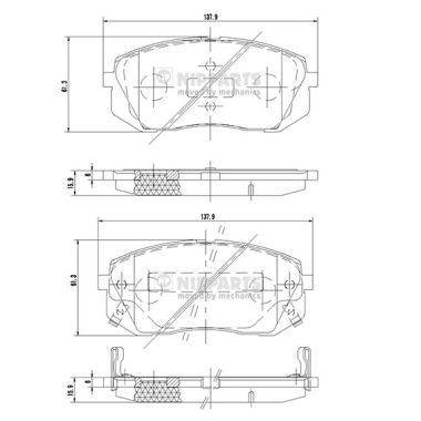 Placute frana NIPPARTS N3600330