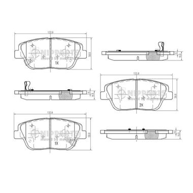 Placute frana NIPPARTS N3600334