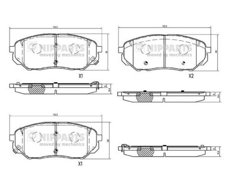 Placute frana NIPPARTS N3600335