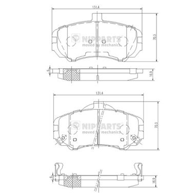 Placute frana NIPPARTS N3600544