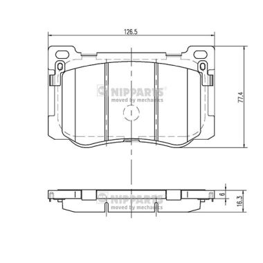 Placute frana NIPPARTS N3600549