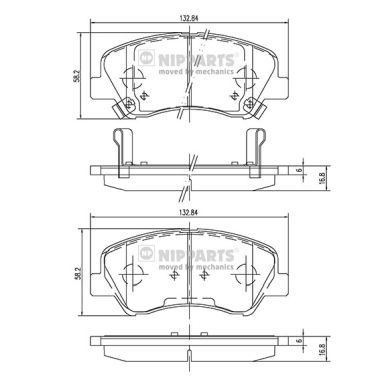 Placute frana NIPPARTS N3600550