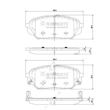 Placute frana NIPPARTS N3600551