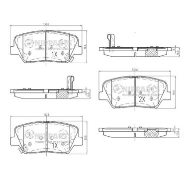 Placute frana NIPPARTS N3600554