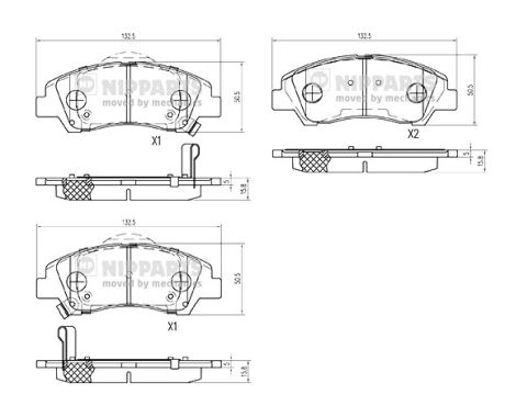 Placute frana NIPPARTS N3600555