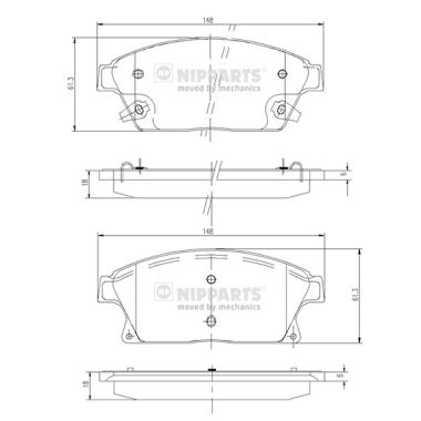 Placute frana NIPPARTS N3600915