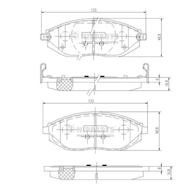 Placute frana NIPPARTS N3600916
