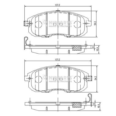 Placute frana NIPPARTS N3601099