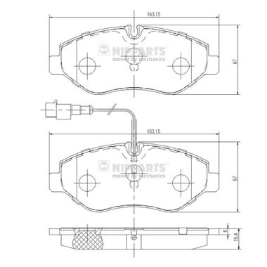 Placute frana NIPPARTS N3601100