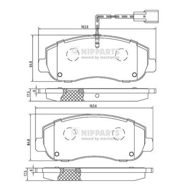 Placute frana NIPPARTS N3601105