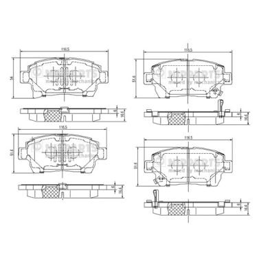 Placute frana NIPPARTS N3602132