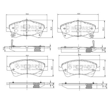 Placute frana NIPPARTS N3602133