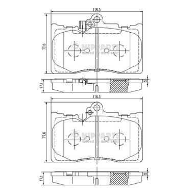 Placute frana NIPPARTS N3602134