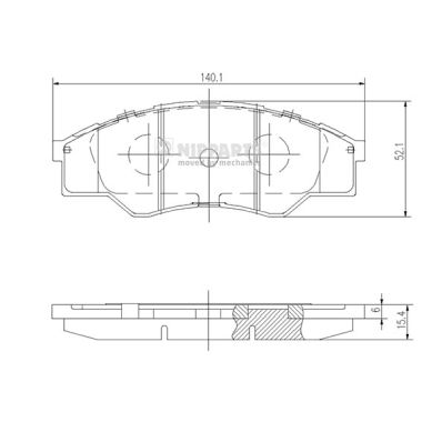 Placute frana NIPPARTS N3602137