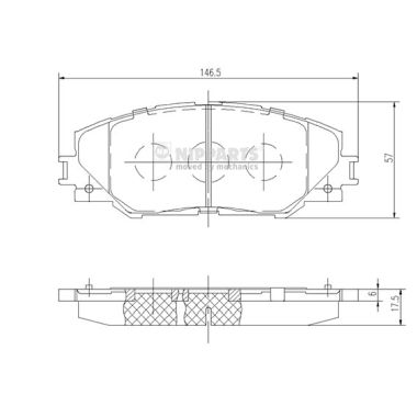 Placute frana NIPPARTS N3602138