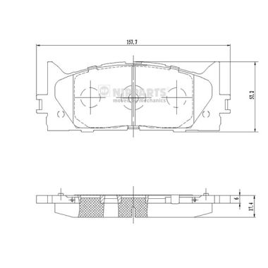 Placute frana NIPPARTS N3602141