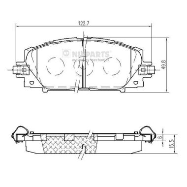 Placute frana NIPPARTS N3602148