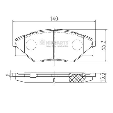 Placute frana NIPPARTS N3602149