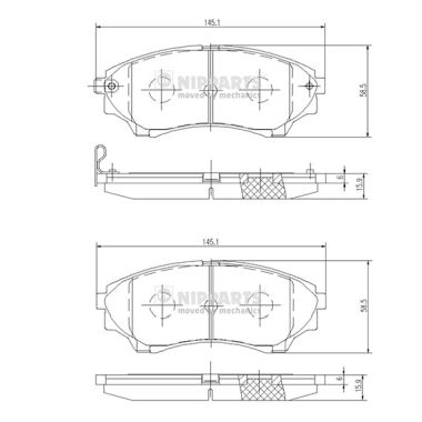 Placute frana NIPPARTS N3603069