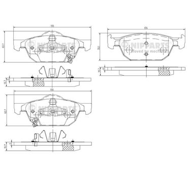 Placute frana NIPPARTS N3604067