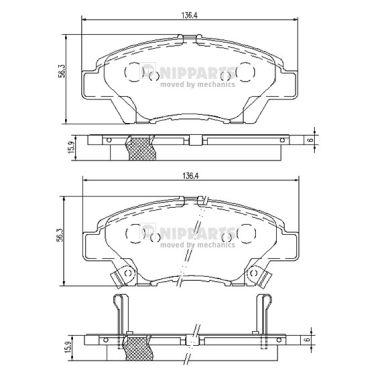 Placute frana NIPPARTS N3604068