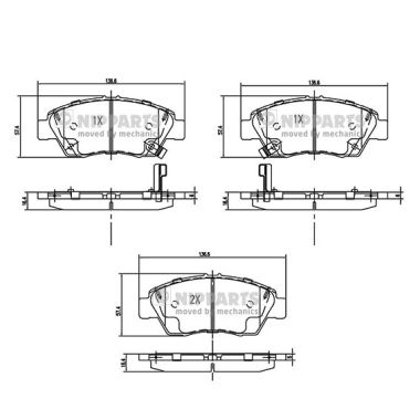 Placute frana NIPPARTS N3604071