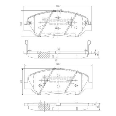 Placute frana NIPPARTS N3605051