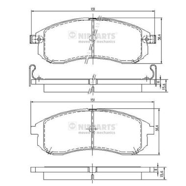 Placute frana NIPPARTS N3605052