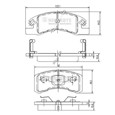 Placute frana NIPPARTS N3606021