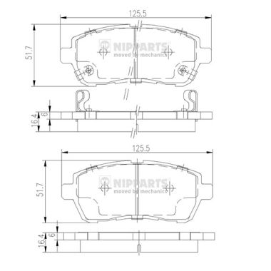 Placute frana NIPPARTS N3606022