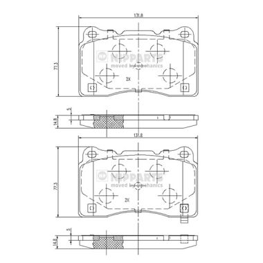 Placute frana NIPPARTS N3607021