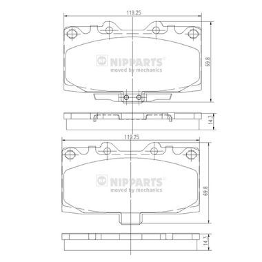 Placute frana NIPPARTS N3607022