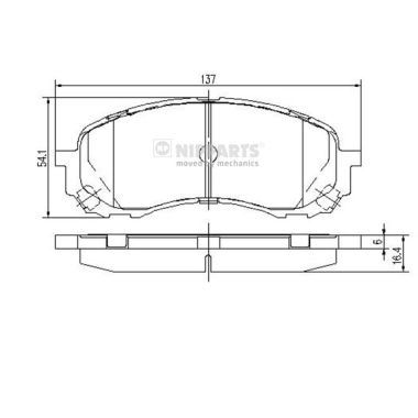 Placute frana NIPPARTS N3607023