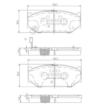 Placute frana NIPPARTS N3608031