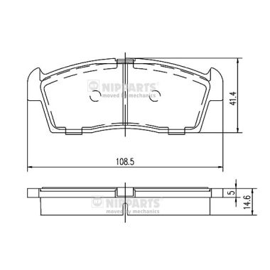 Placute frana NIPPARTS N3608032