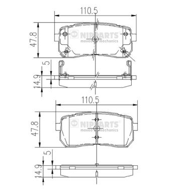 Placute frana NIPPARTS N3610308