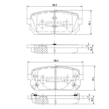 Placute frana NIPPARTS N3610309