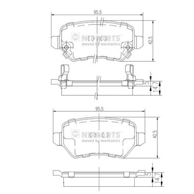 Placute frana NIPPARTS N3610310
