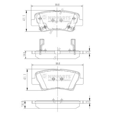 Placute frana NIPPARTS N3610311