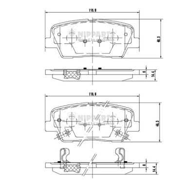 Placute frana NIPPARTS N3610312