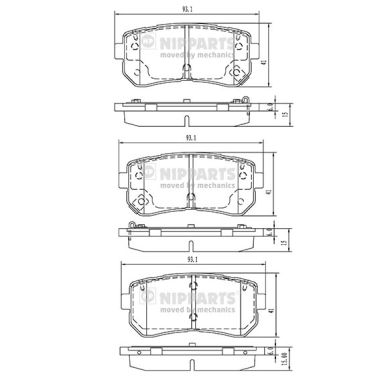 Placute frana NIPPARTS N3610313