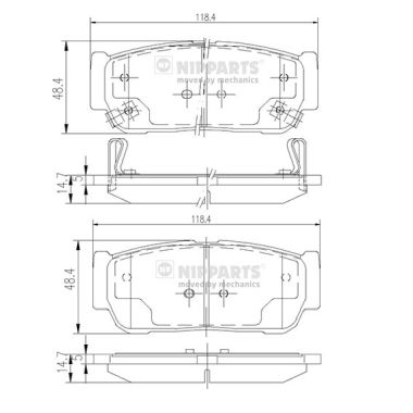Placute frana NIPPARTS N3610402